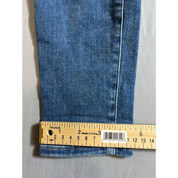 Frame Jeans Womens 26 Blue Denim Distressed Le Skinny De Jeanne Low Rise - Picture 3 of 8